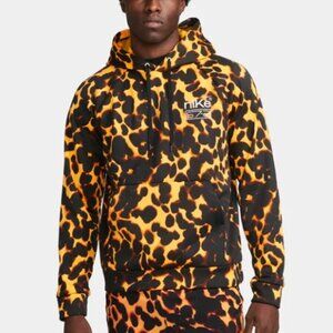 Nike Studio ‘72 Therma-FIT Pullover Hoodie Mens XS Yellow Black FN3323-717